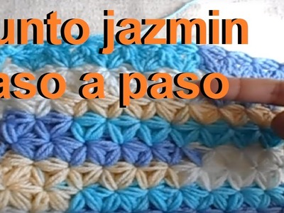 Punto Jazmin a ganchillo - crochet - paso a paso - facil y rapido