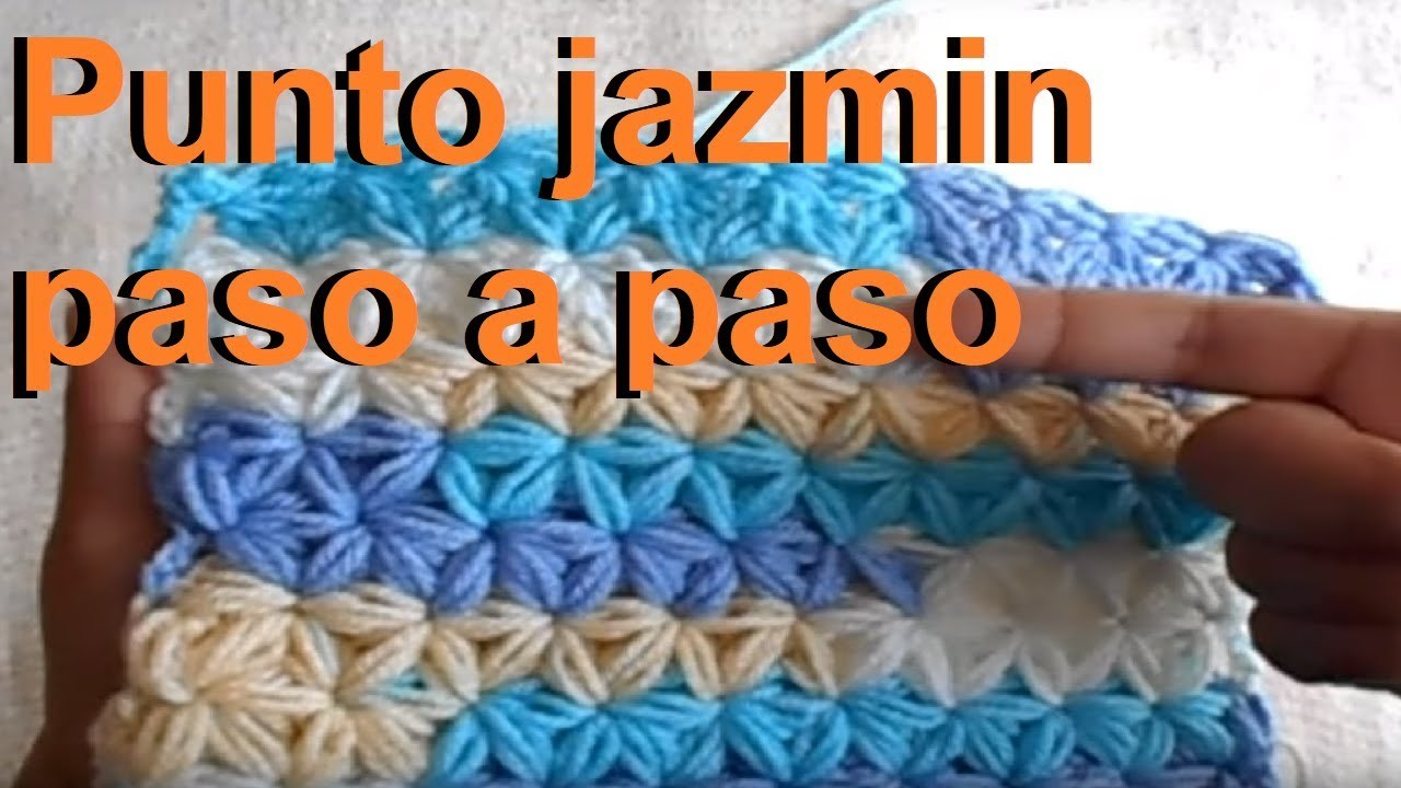 Punto Jazmin a ganchillo - crochet - paso a paso - facil y rapido