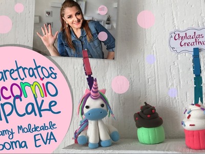 Unicornio Y Cupcake Portarretratos :: Chuladas Creativas :: Foamy Moldeable