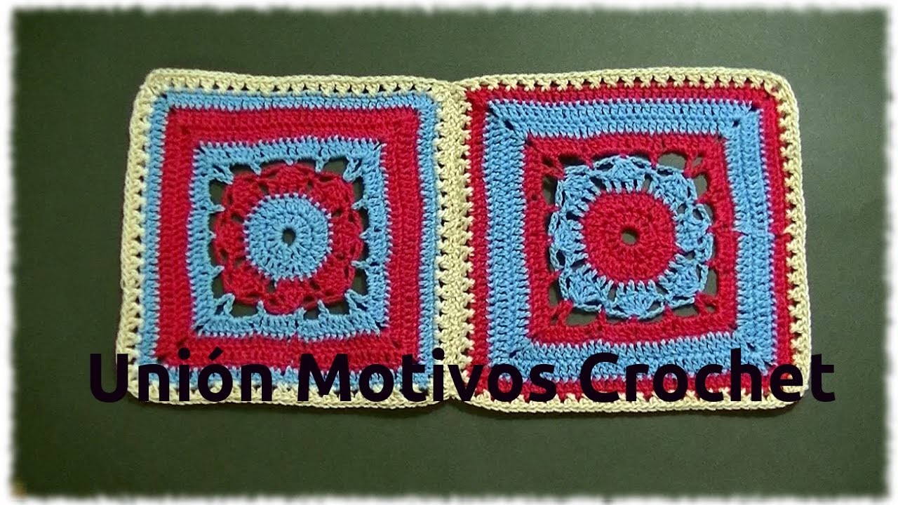 Unión Motivo N°15 GRANNY SQUARES en tejido #crochet o ganchillo tutorial paso a paso. Moda a Crochet