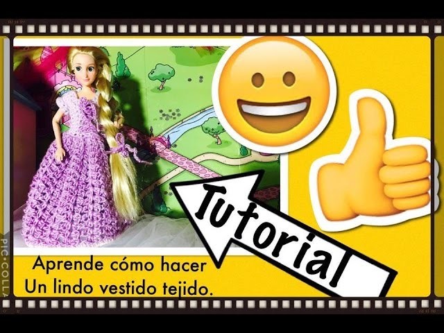 Vestidito para monita tejido a gancho.