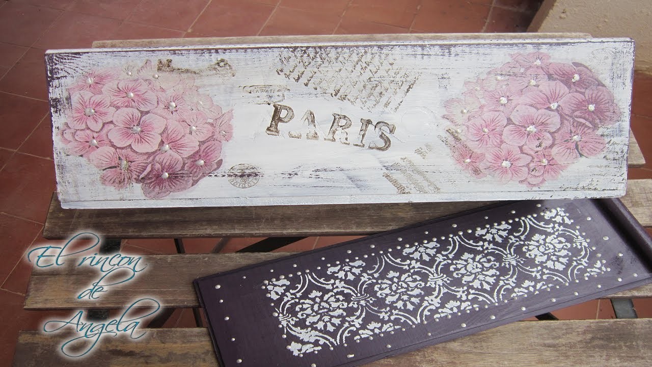 Como reciclar una caja de vino con decoupage y pinturas