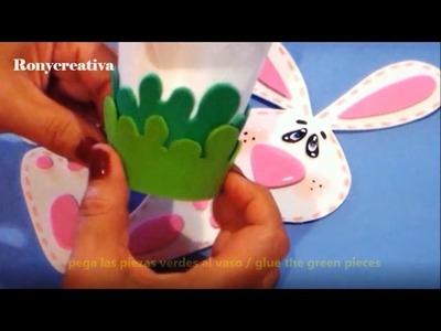 Conejos dulceros para Pascua o fiestas infantiles. Easter bunny DIY - Ronycreativa manualidades