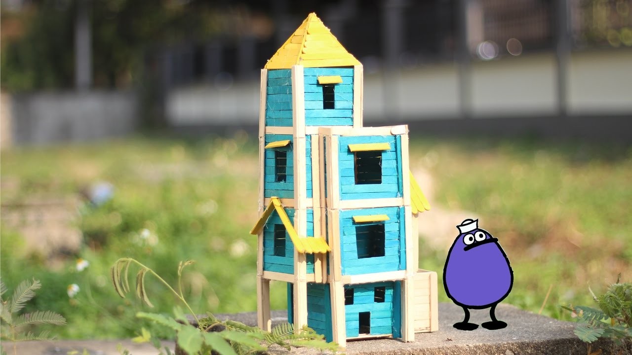 Hacer una casa para pájaros con palitos de paletas