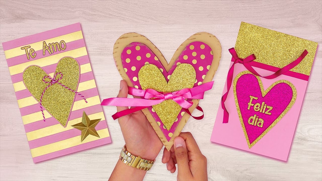 DIY 3 tarjetas de felicitación para San Valentín