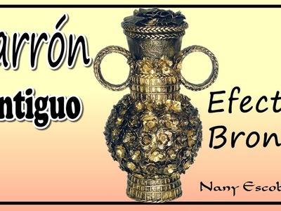 JARRÓN ANTIGUO EFECTO BRONCE