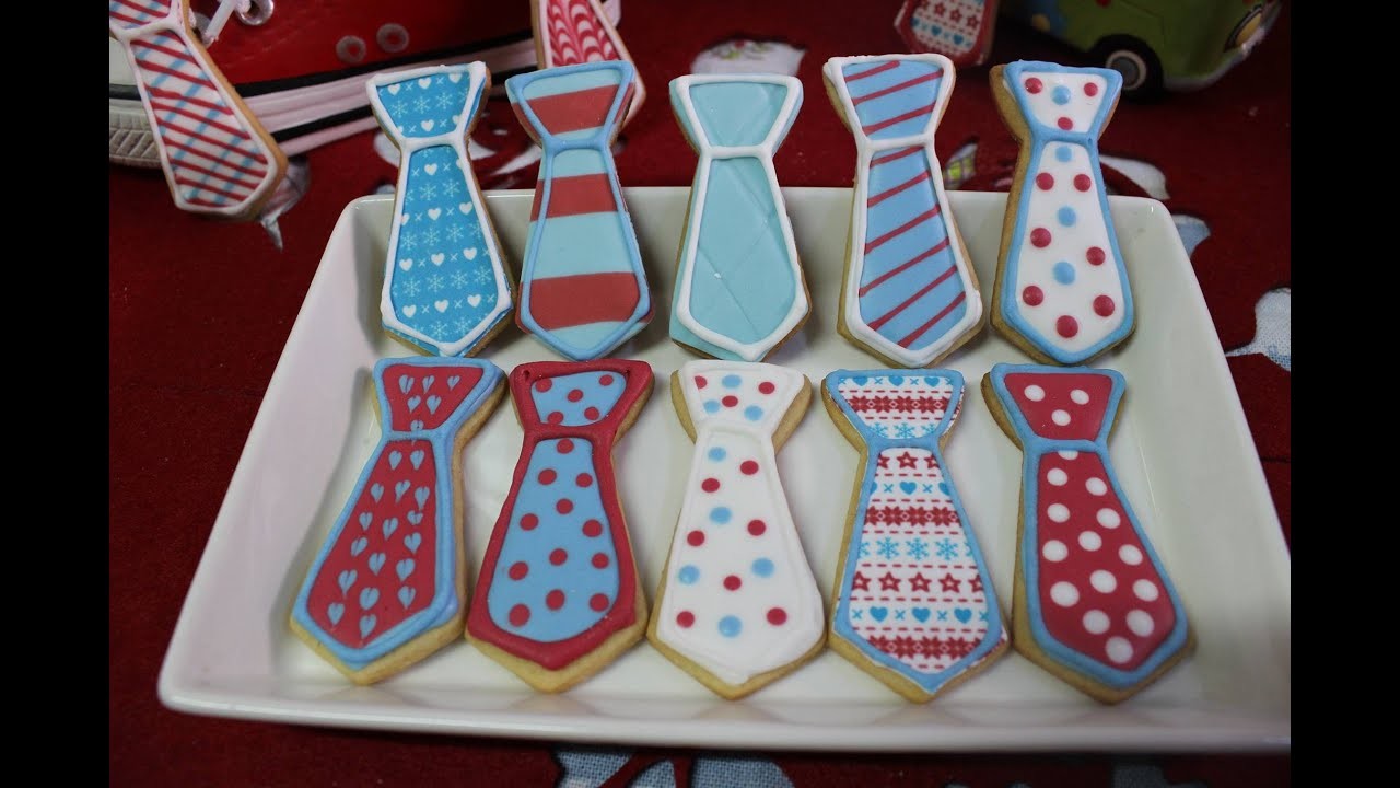RECETA PARA EL DIA DEL PADRE: Como hacer galletas decoradas en forma de corbata