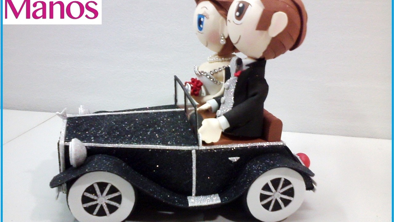 Rolls Royce en Goma Eva para Novios Fofucha, Coche para Novios en Foami
