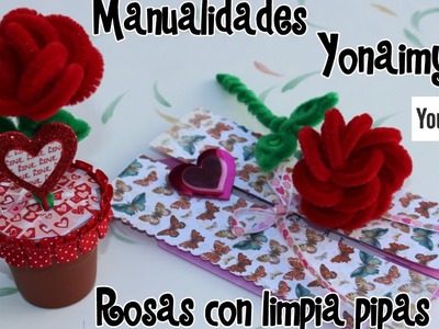 ROSAS HECHAS CON LIMPIA PIPAS . PIPE CLEANER ROSES .