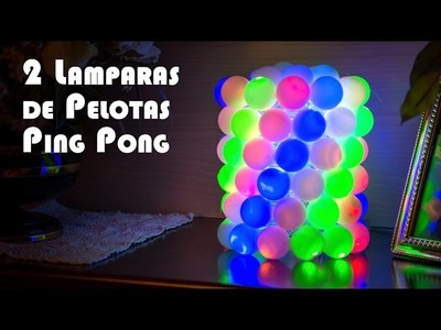 2 Lamparas de Pelotas Ping Pong  Modelos Suspiro y  Psicodelico