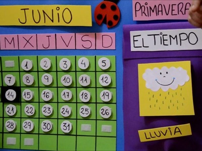 Calendario Infantil de goma eva.