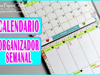 Cómo hacer Calendario y Organizador Semanal de Pared Tipo Pizarra Fácil | Tutorial Luisa PaperCrafts