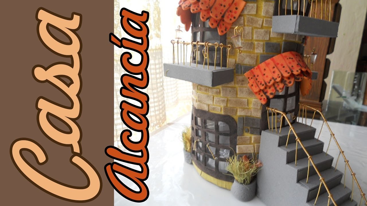 Cómo hacer una  ALCANCÍA ARQUITECTURA DE FANTASÍA Castillo Miniatura Tutorial Inerya viris