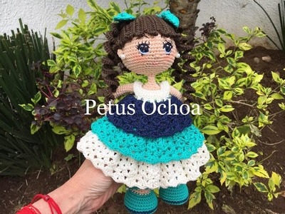 Como tejer vestido amigurumi muñeca Alexa By Petus QUINTA PARTE