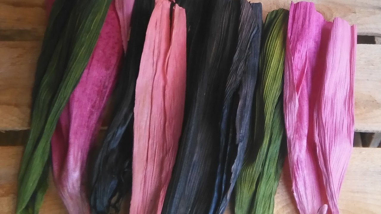 Como teñir hoja de maiz o totomoxtle con colorante de tela