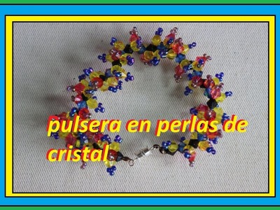 Pulsera en perlas de cristal austria.es.pandahall.com.2