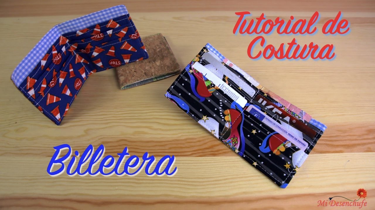 Tutorial de Costura -  Como hacer una BILLETERA - How to make a wallet fabric