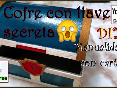 DIY COFRE JOYERO de CARTÓN  Con LLAVE Secreta, manualidad PARTE 1 (H Tutoriales)