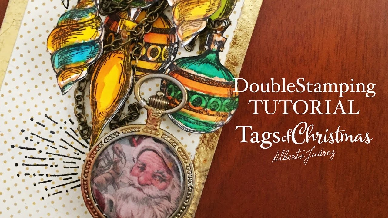 Double Stamping effect - Tags of Christmas 07