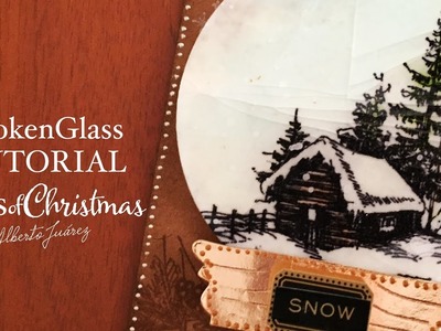 Fake embossing glass tutorial - Tags of Christmas 06