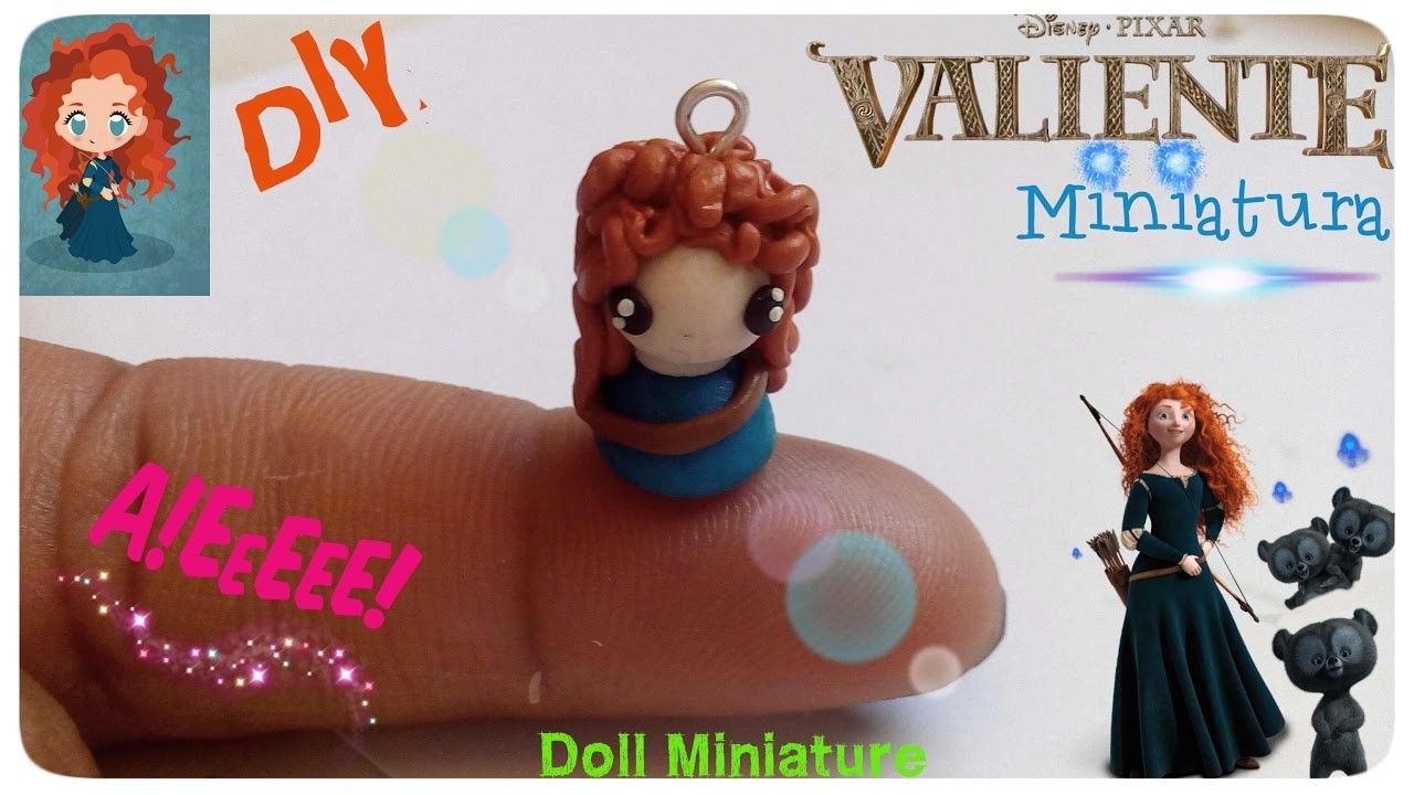 Merida Miniatura.Valiente. Arcilla polimerica. Tutorial. DIY