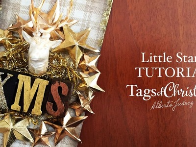Metallic Little Stars tutorial - Tags of Christmas 01