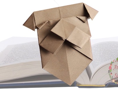 Separador de libros bulldog | Origami