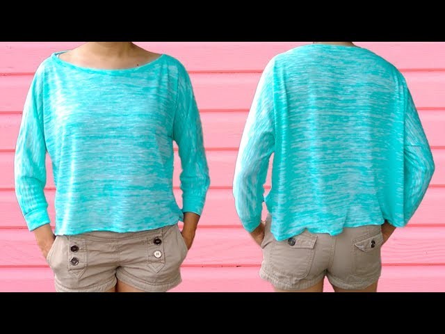 TUTORIAL: Cómo hacer un sueter fácil (patrones gratis) | DIY how to a make easy sweater free pattern