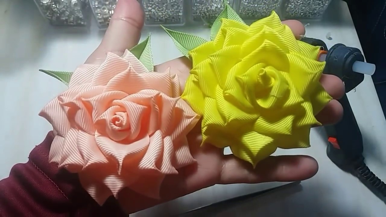 39) DIY - Tutorial || Cara Membuat Bros Mawar Cubit || How to Make Pinched Ribbon Rose