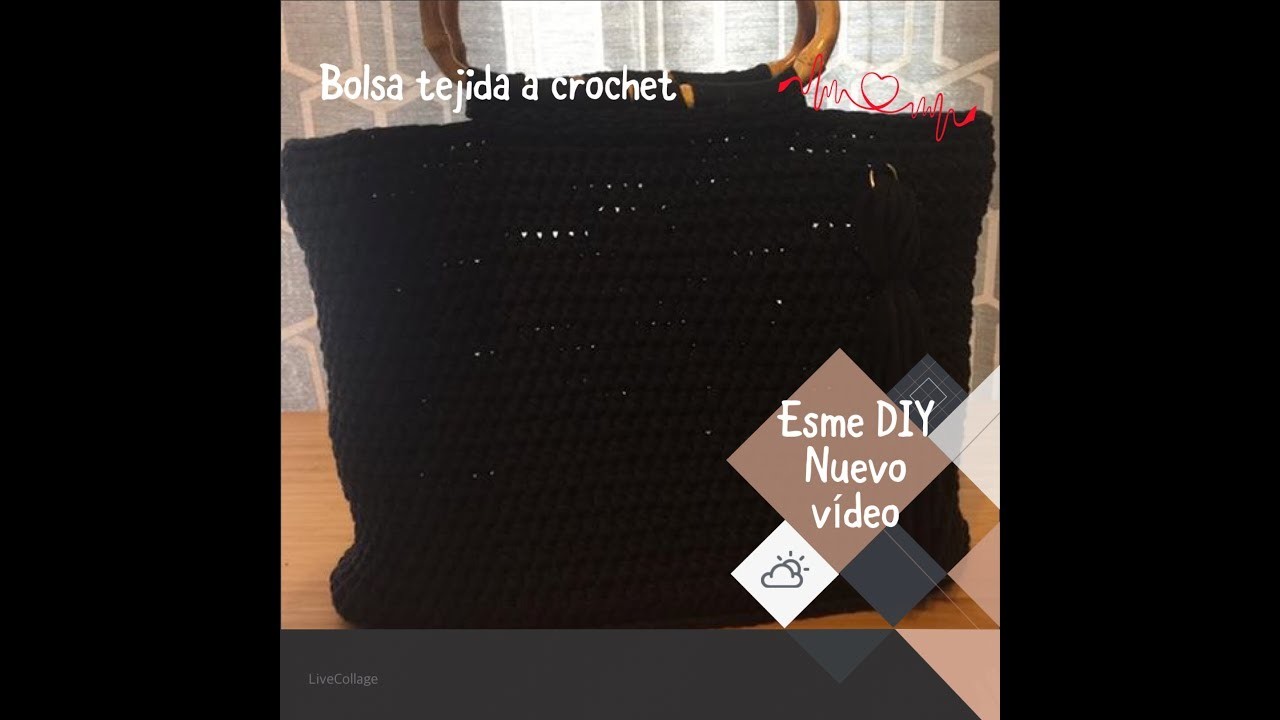 Bolsa tejida a crochet