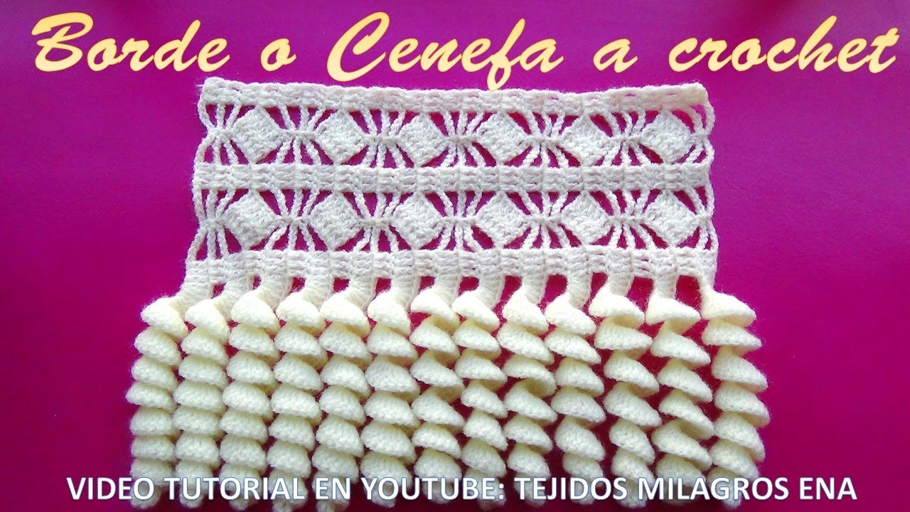 Borde, Orilla, Puntilla o Cenefa a crochet PASO A PASO EN VIDEO TUTORIAL para colchas