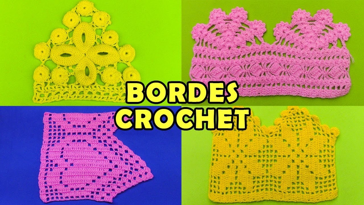 Bordes u Orillas tejidos a crochet - colección de puntos