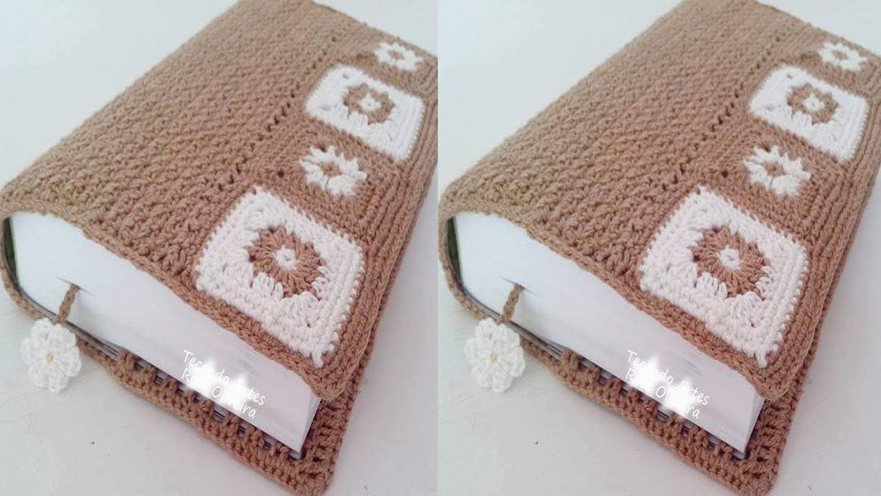 COMO HACER FUNDAS PARA LIBROS _ TEJIDO A CROCHET