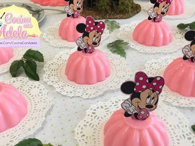 Como hacer gelatinas de Minnie Mouse individuales