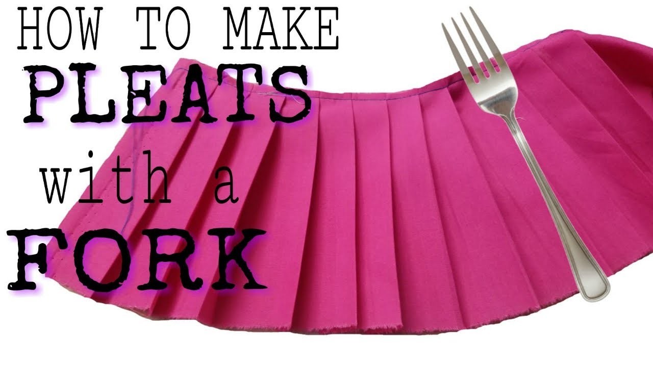 Como hacer pliegues en tela con un tenedor. How to make pleats with a fork