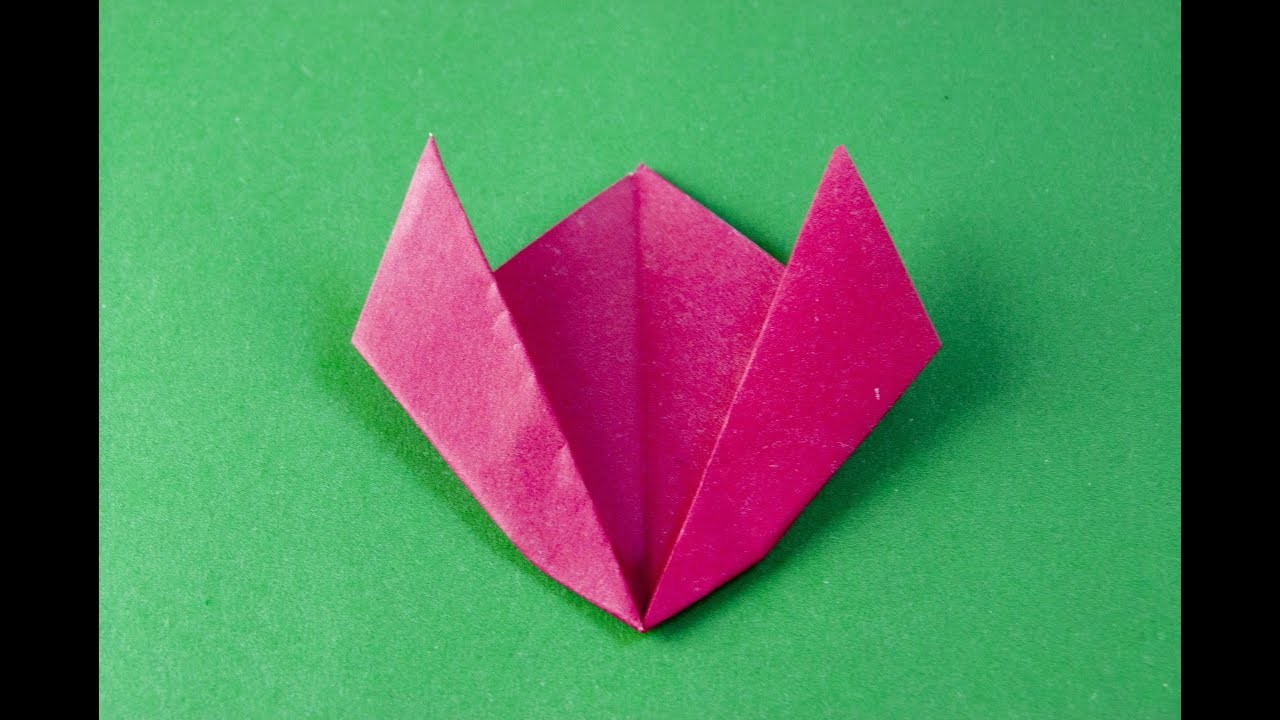 Cómo hacer un papel tulipán de origami