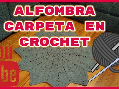 DIY????.⭐ estrella de crochet⭐. ????carpeta????.tapete.gancho.