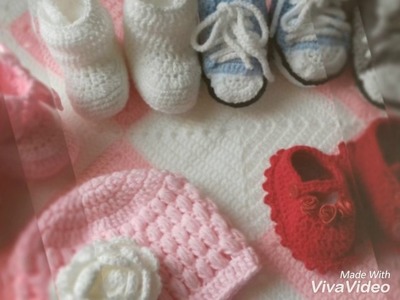 Escarpines para bebé tejidos a crochet