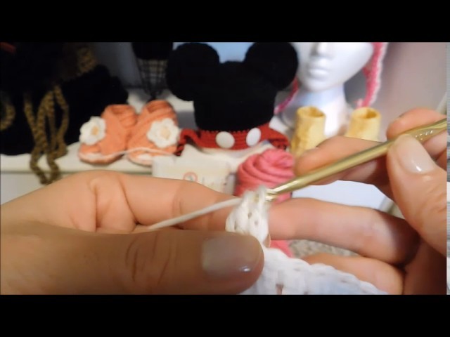 Gorrito de conejito tejido a crochet para bebe de 3-6 meses (1a parte)