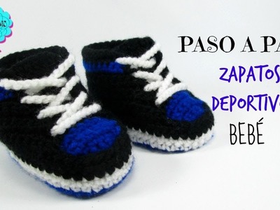 Tutorial zapatos deportivos para bebé a crochet