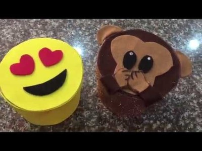 Cajita de regalo Emojis monito, bello detalle para enamorar, emoji gift box