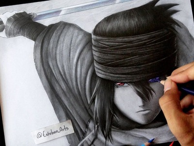 Como dibujar a Sasuke Uchiha | How To Draw Sasuke Uchiha | The Last | Esteban Art's