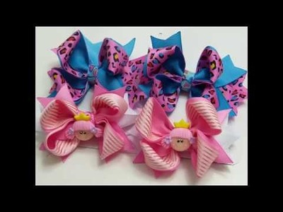Como Hacer Lazos pequeños de cinta para el cabello,How to make small bows of hair ribbon