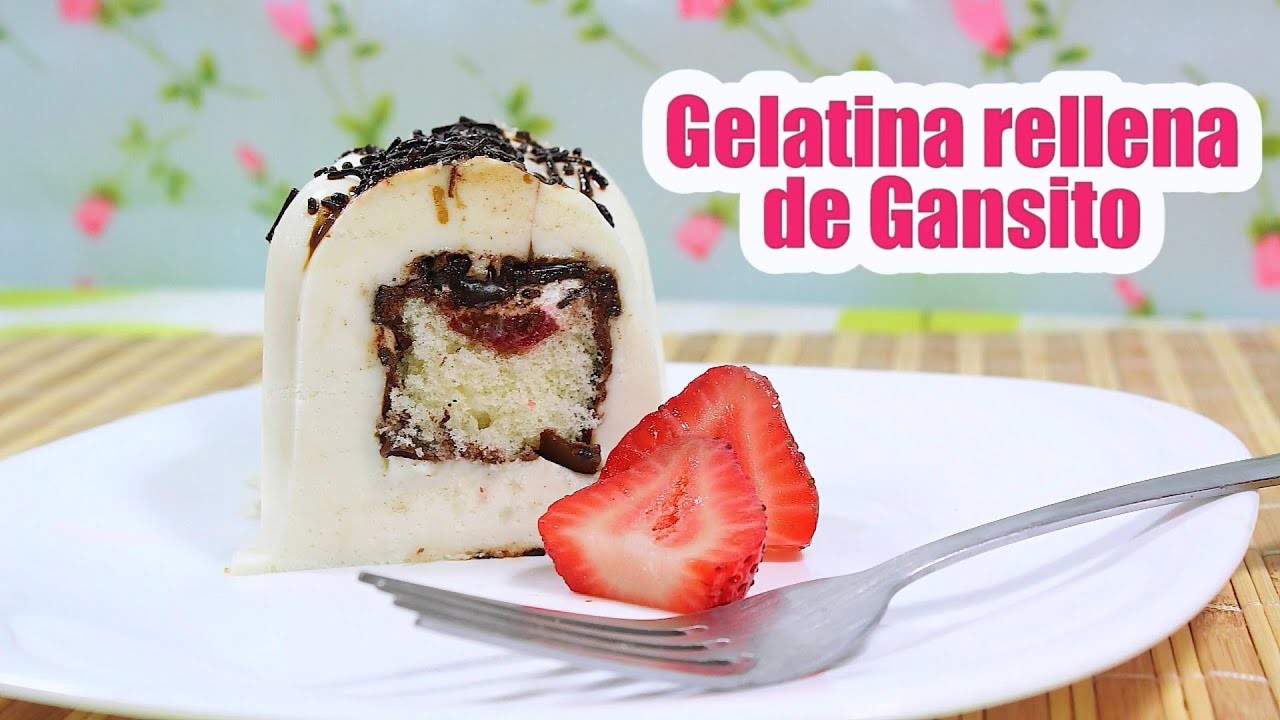 GELATINA RELLENA DE GANSITO (receta -  gelatina de leche - muy fácil) | Mirem Itziar ❤