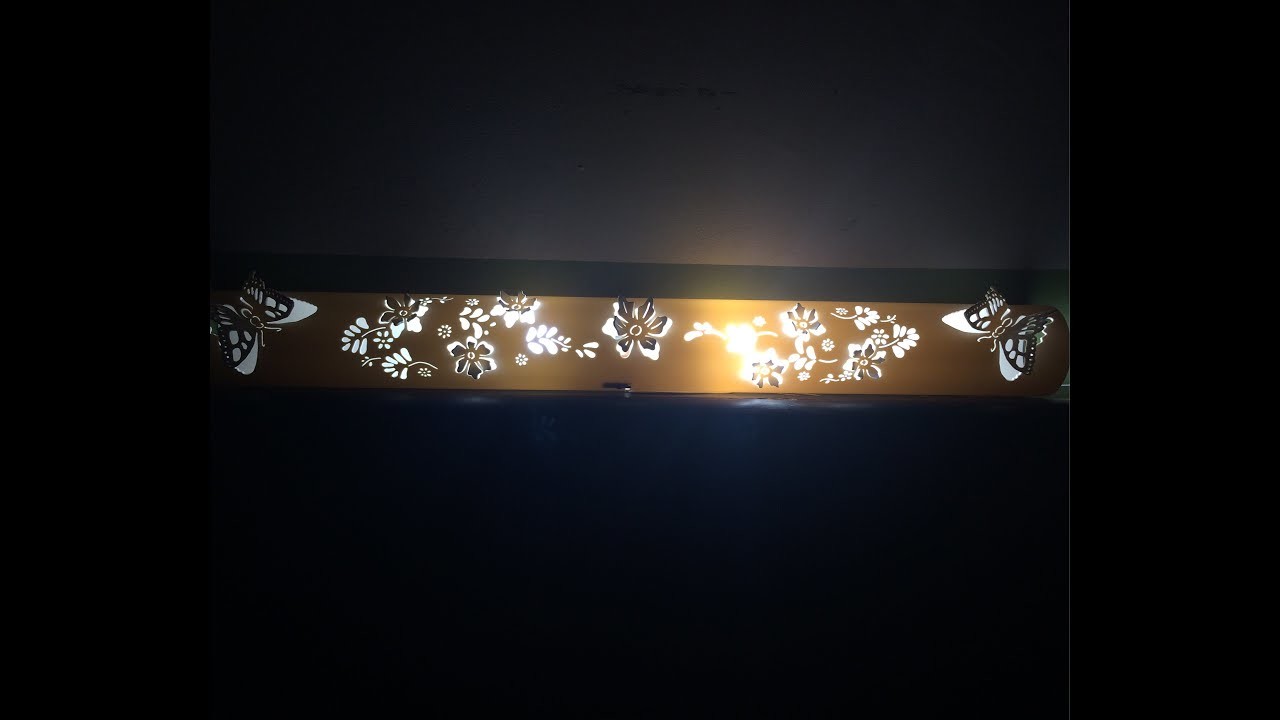 Lámpara de PVC pared Mariposas y flores 3D. PVC wall lamp Butterflies and flowers 3D