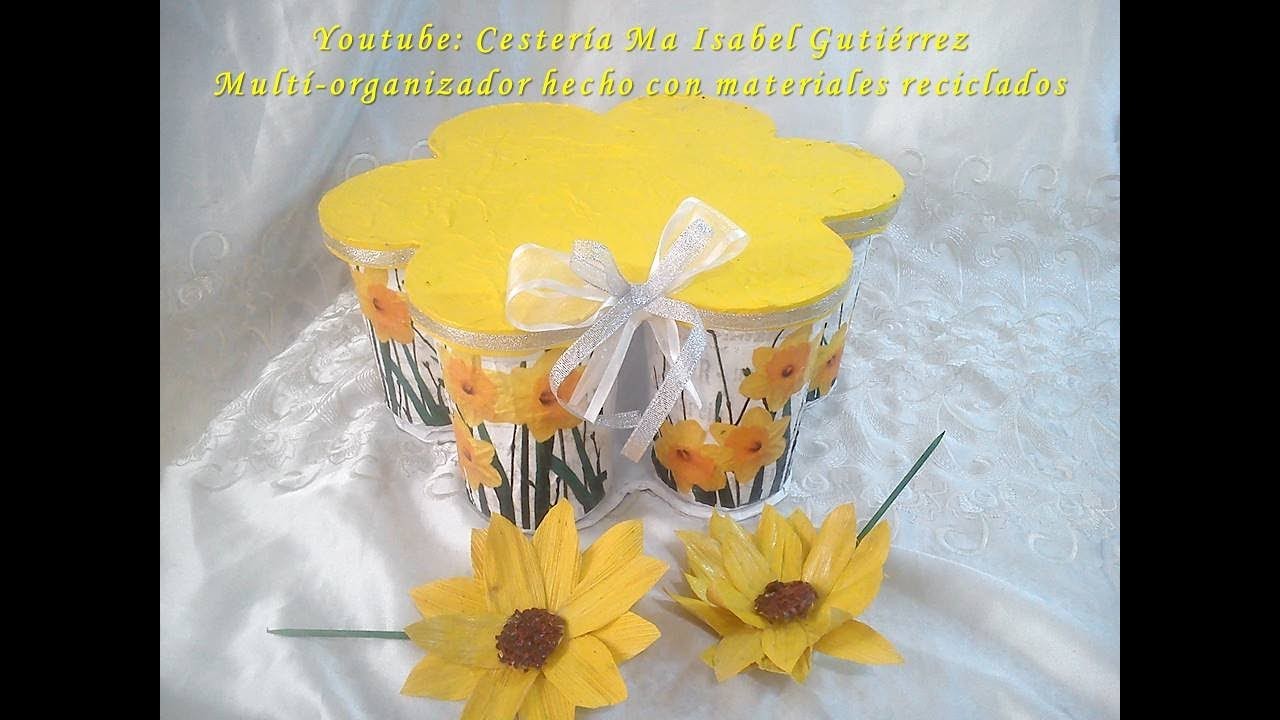 Multi-organizador hecho con materiales reciclados  DIY