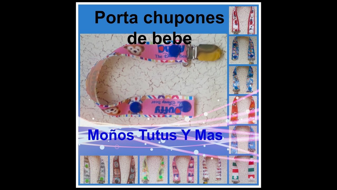 PORTA CHUPON SIN COSTURA Paso a Paso PACIFIER CLIPS NO SEWING Tutorial DIY How To PAP Video 43