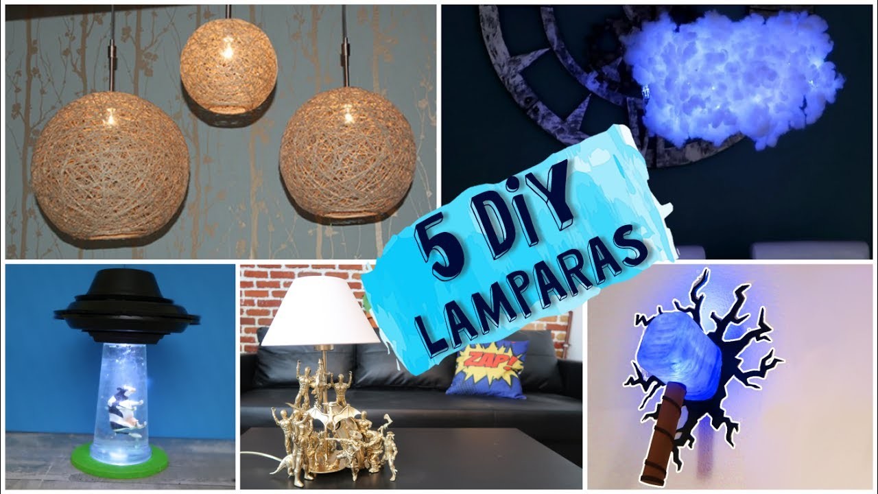 5 Lámparas DIY que puedes hacer tu mismo facilmente - RECOPILATORIO MANUALIDADES