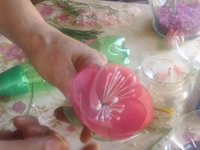 Arreglo floral para mama 10 de mayo de pet reciclado 1ra parte