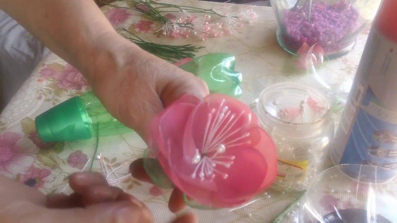 Arreglo floral para mama 10 de mayo de pet reciclado 1ra parte